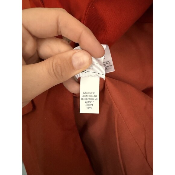 Banana Republic Blazer XS Petite Double Breasted Linen Blend Red Orange Pockets - Picture 5 of 7